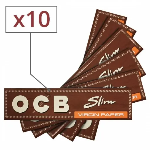 Picture of Rolling paper ocb slim virgin x10 - OCB