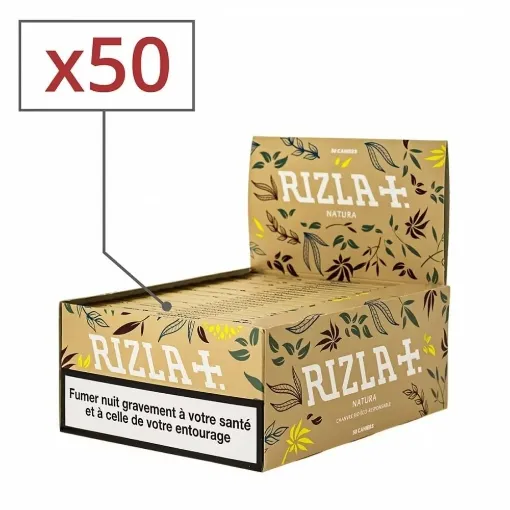 Picture of Rizla + natura slim rolling paper x50 - Rizla+