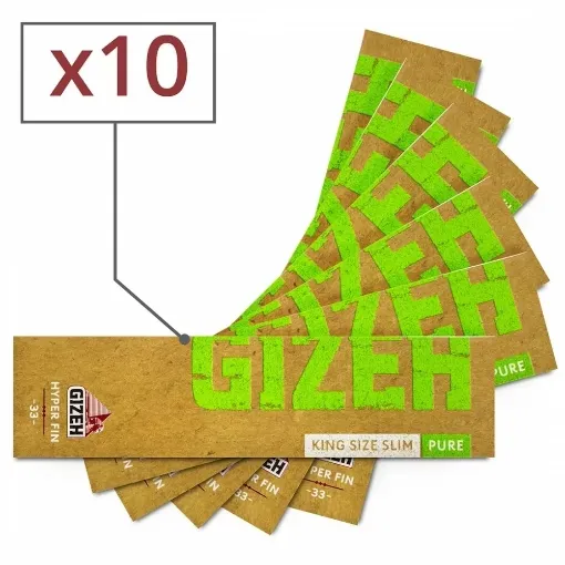 Picture of Gizeh slim pure ultra thin rolling paper x10 - Gizeh