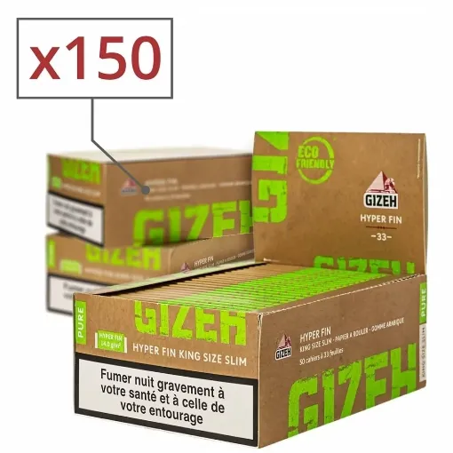 Picture of Gizeh slim pure hyper fine rolling papers x50 pack of 3 - Gizeh