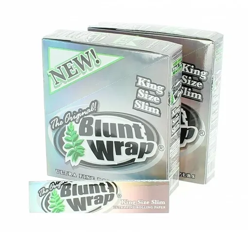 Picture of Blunt wrap silver slim rolling papers x25 pack of 2 - Blunt Wrap