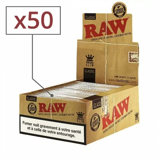 Picture of Raw slim rolling paper x50 - RAW