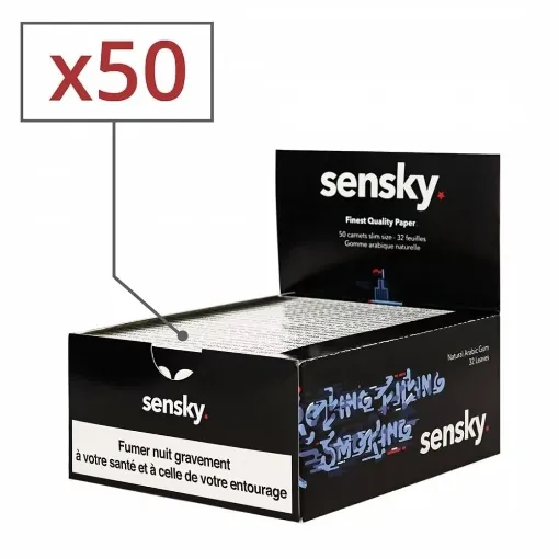 Picture of Sen sky slim rolling paper x50 - Sen Sky