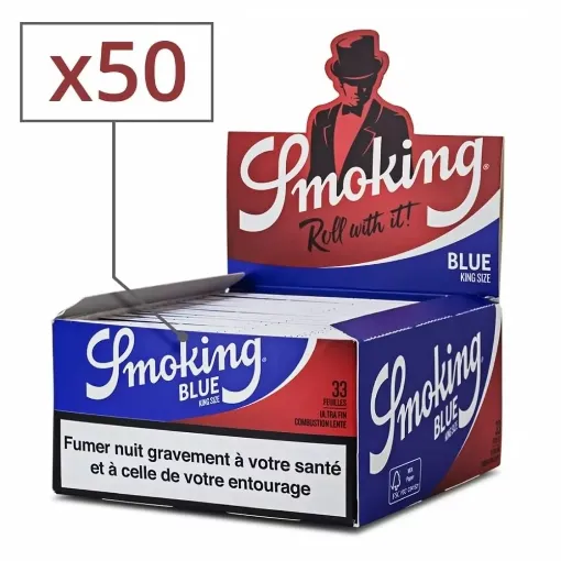 Picture of Smoking slim blue x50 rolling papers - Smoking