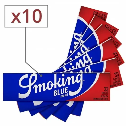 Picture of Smoking slim blue x10 rolling papers - Smoking