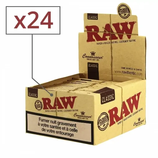 Picture of Raw slim rolling paper + tips x24