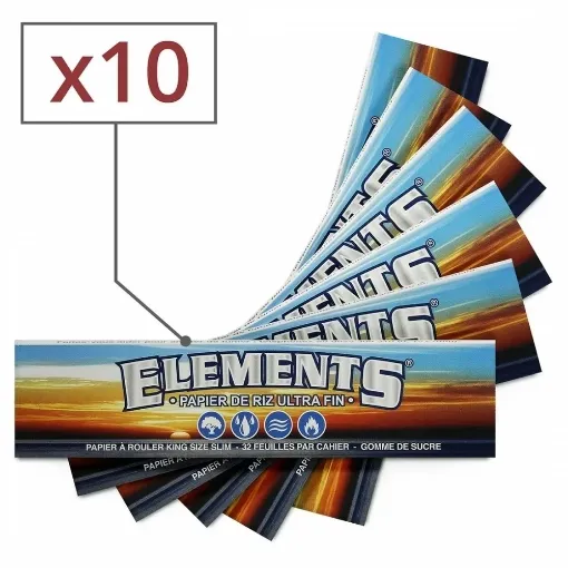 Picture of Elements slim rolling papers x10 - Elements