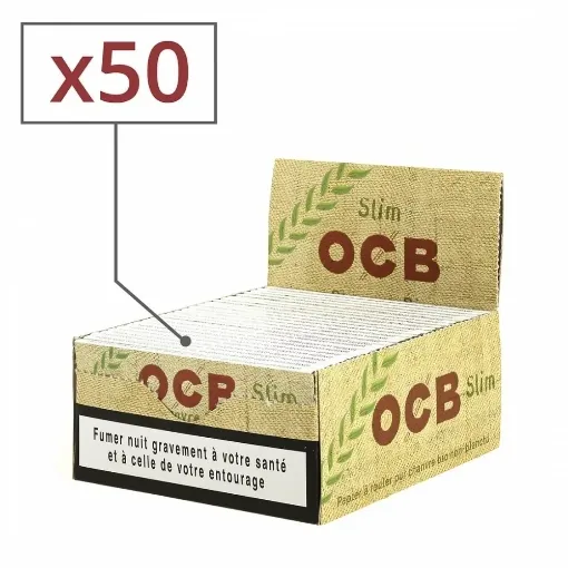 Picture of Rolling paper ocb slim organic hemp x50 - OCB