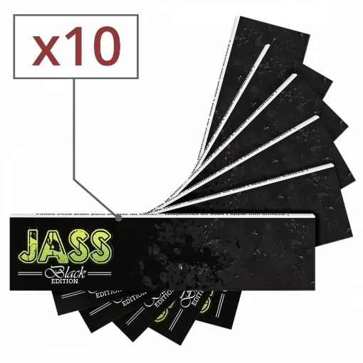 Picture of Jass slim black edition rolling papers x10 - Jass