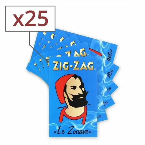 Picture of Blue zig zag rolling paper x25 - Zig Zag