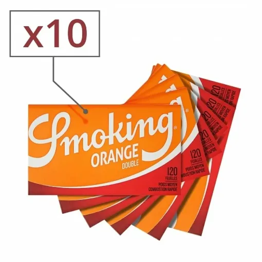 Picture of Rolling paper smoking orange regular x10 - Smoking