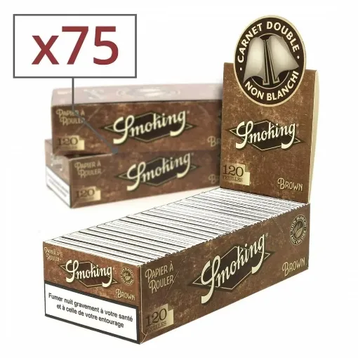 Picture of Smoking brown regular rolling papers x25 pack of 3 - Smoking