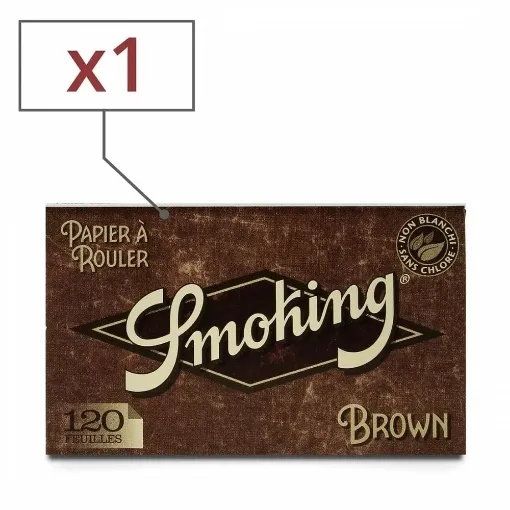 Picture of Smoking brown regular rolling paper x1 - Smoking