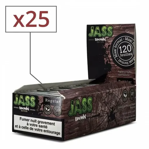 Picture of Jass brown rolling papers x25 - Jass