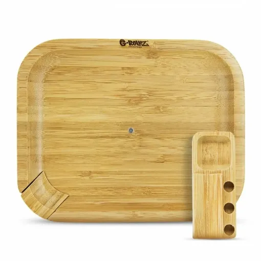 Picture of G - rollz bamboo medium rolling tray 20 x16cm - G - rollz