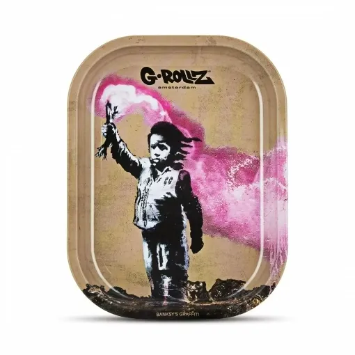 Picture of G - rollz banksy graffiti liberty small rolling tray - G - rollz