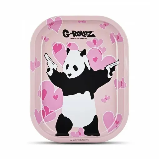 Picture of G - rollz banksy graffiti panda small rolling tray - G - rollz