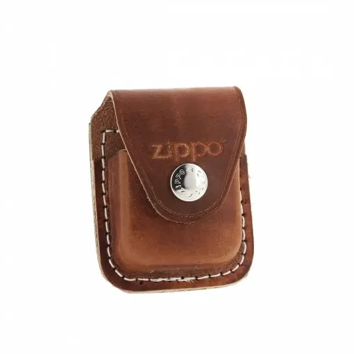 Picture of Zippo brown leather lighter case with clip 859008 - Zippo