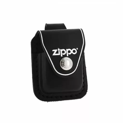 Picture of Zippo black leather lighter case with loop 859005 - Zippo