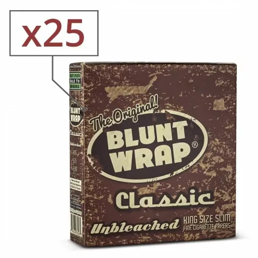 Picture of Rolling paper blunt wrap classic unbleached x25 - Blunt Wrap