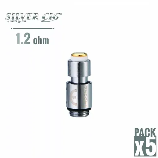 Picture of Coil silvercig e - palm 1.2ohm pack of 5 - Silvercig