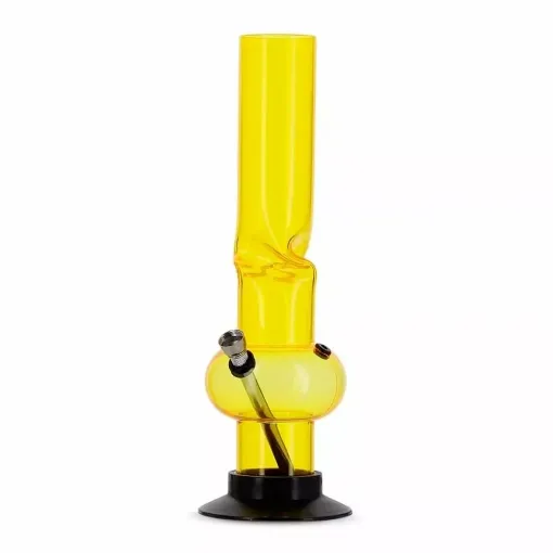 Picture of Yellow twisted ice acrylic bong - Smoking