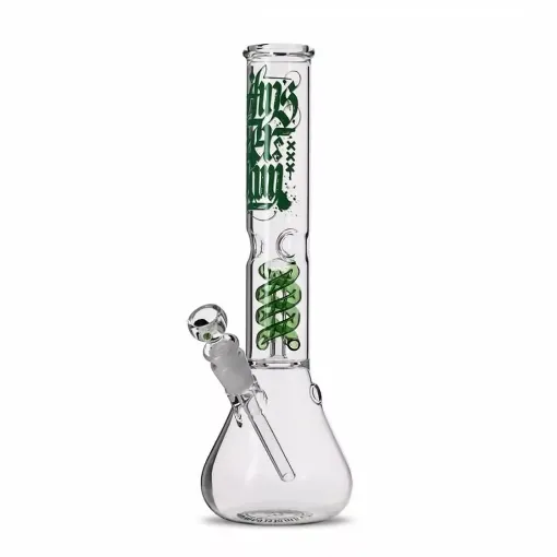 Picture of Glass bong amsterdam spiral percolator green 37cm - Smoking