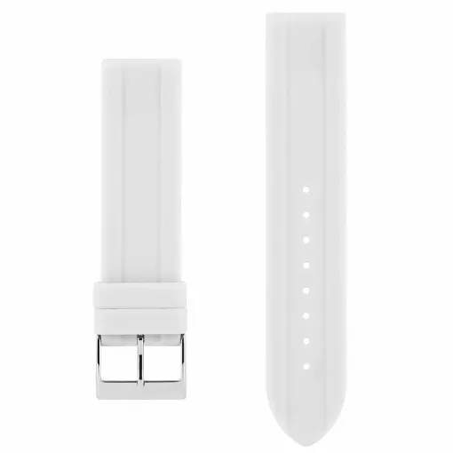 Picture of Akteo silicone watch strap silver buckle 22 white - Akteo