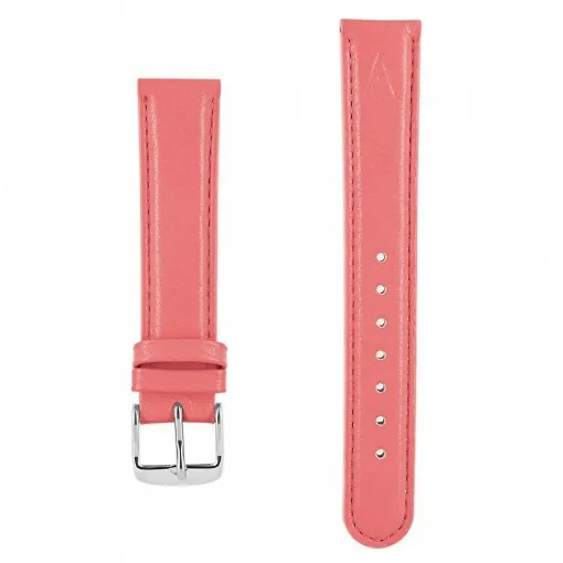 Picture of Leather Watch Strap Couture Akteo Silver Buckle 18 Pink - Akteo