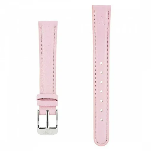 Picture of Leather Watch Strap Couture Akteo Silver Buckle 14 Pink - Akteo