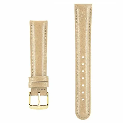 Picture of Leather Watch Strap Couture Akteo Gold Buckle 18 Light Brown - Akteo