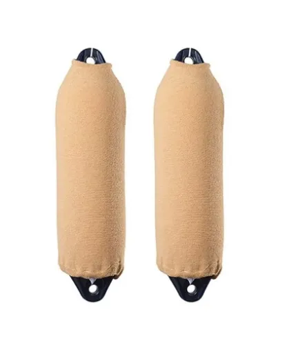 Picture of F02 single thickness long acrylic fender cover x2 - 20x66cm - beige - Fendress