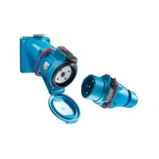 Picture of DSN3 socket in plastic - male - size 2 - 250VAC 32A 1P+N+T IP66/67/69 - 6138015 - Marechal