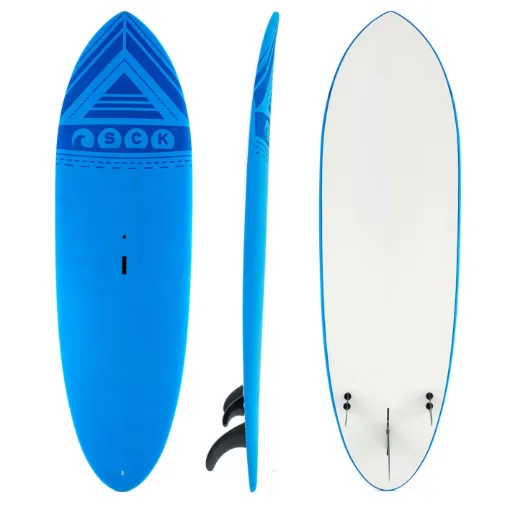 Picture of 8'6'' SUP/surf soft - top EVA deck hard shell paddle board with 3 fin system and straight leash included - SCK