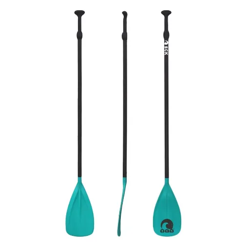 Picture of 169 - 209cm Adjustable aluminium SUP paddle 2 - piece Teal blue - SCK