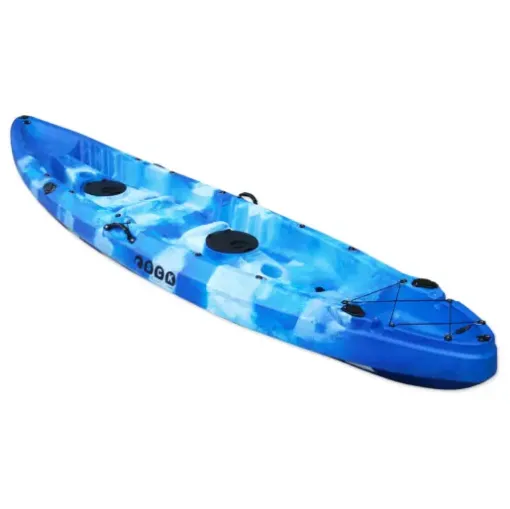 Picture of Nereus 2+1 two - seater polyethylene kayak - white/blue - SCK