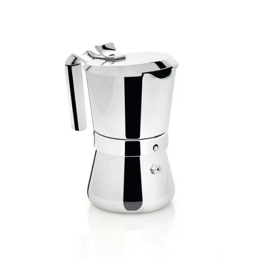 Picture of Coffee maker - la tradizione 6/3 cups suitable for induction made in italy - stainless steel - Giannini