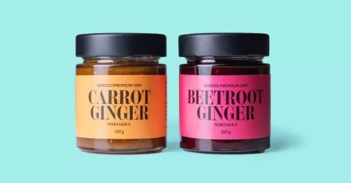 Picture of Nordic premium jam - carrot ginger and beetroot ginger - box of 2 - Nokiakka - 150g - 2 - Jam