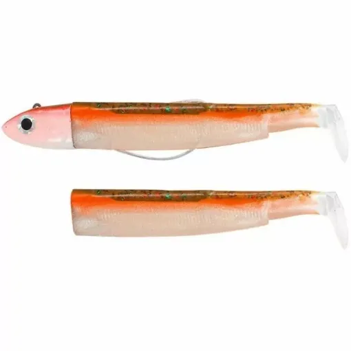 Picture of Kit armed soft lure black minnow 200 and jighead off shore - Fiiish