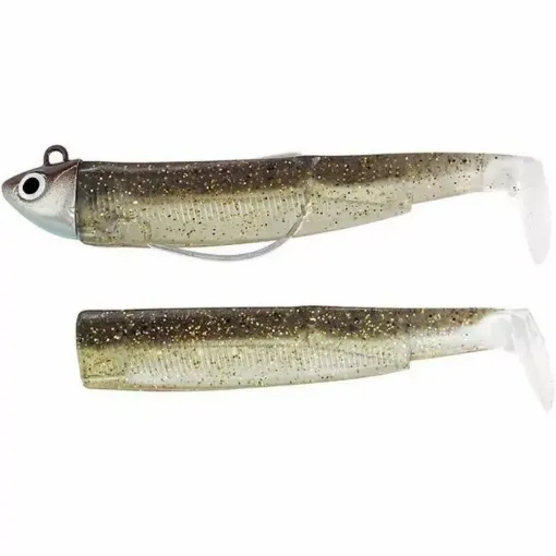 Picture of Armed soft bait kit black minnow 70 and jighead search - Fiiish