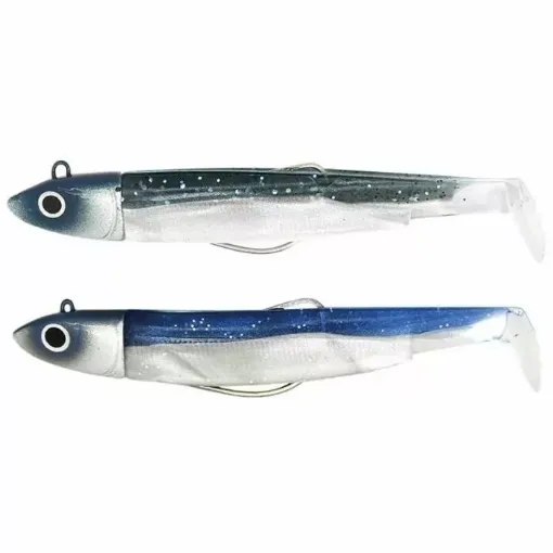 Picture of Armed soft lure kit black minnow 90 and jighead off shore - Fiiish