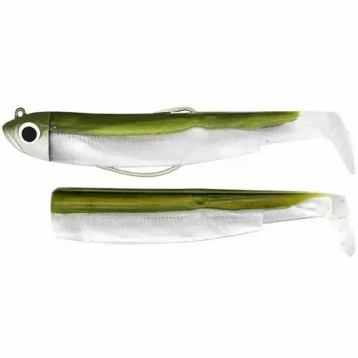 Picture of Black minnow 90 armed soft lure kit and shore jighead - fiiish - Fiiish