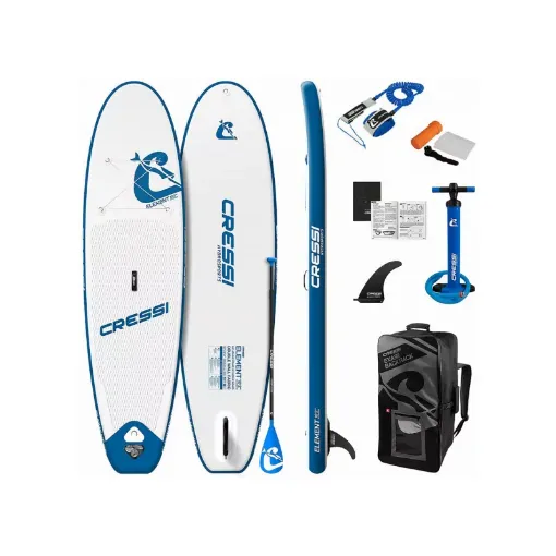 Picture of 10'2'' Paddle surf board element - white and blue - Cressi