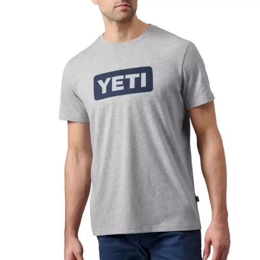 Picture of Logo short sleeve men's T - shirt - grey/blue - S - Yeti