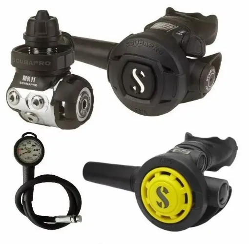 Picture of Regulator pack mk11 DIN S270 octopus with octopus R095 and mano - Scubapro