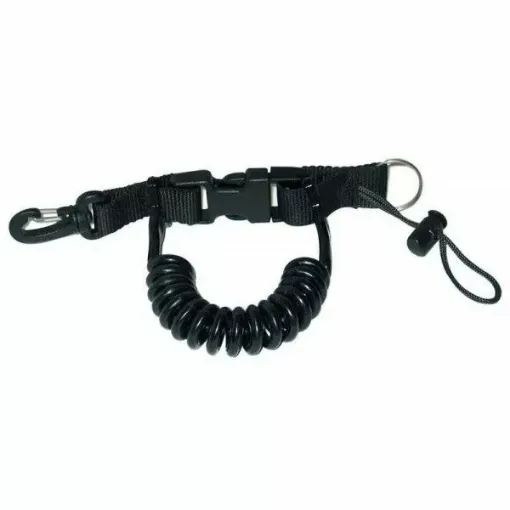 Picture of Black extensible spiral wrist strap - Aquatys