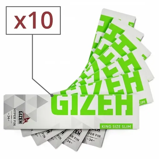 Picture of Rolling paper slim hyper fin x 10 - Gizeh