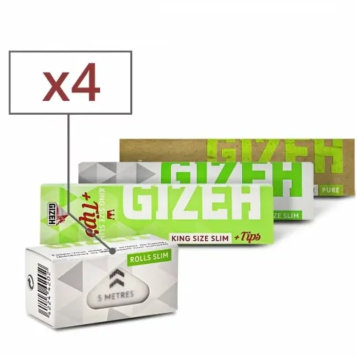 Picture of Slim rolling paper discovery pack - Gizeh