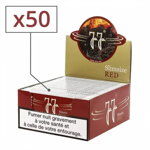 Picture of Red slim rolling paper x 50 - Jaja