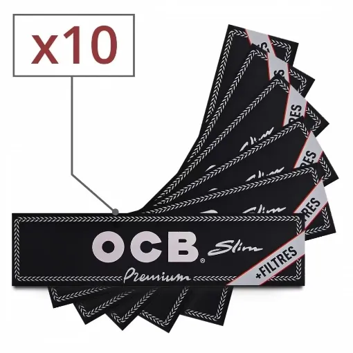 Picture of Rolling Paper Ocb Slim And Tips x10 - OCB